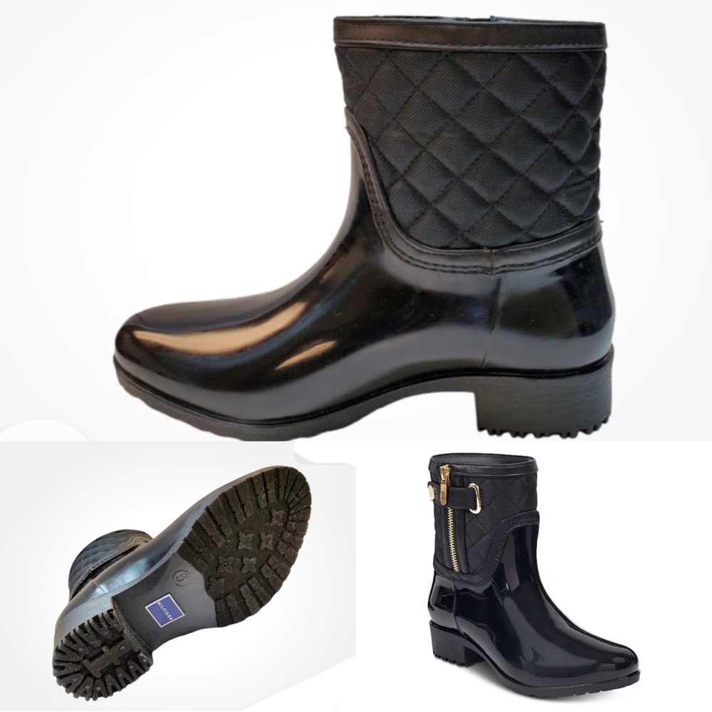 TOMMY HILFIGER Women's “Francie” Rain Boots Black SIZE 7 good condition - Picture 3 of 6